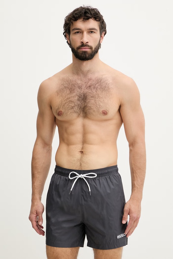 HUGO σορτς μαγιό ανδρικά HAITI γκρί 50469312