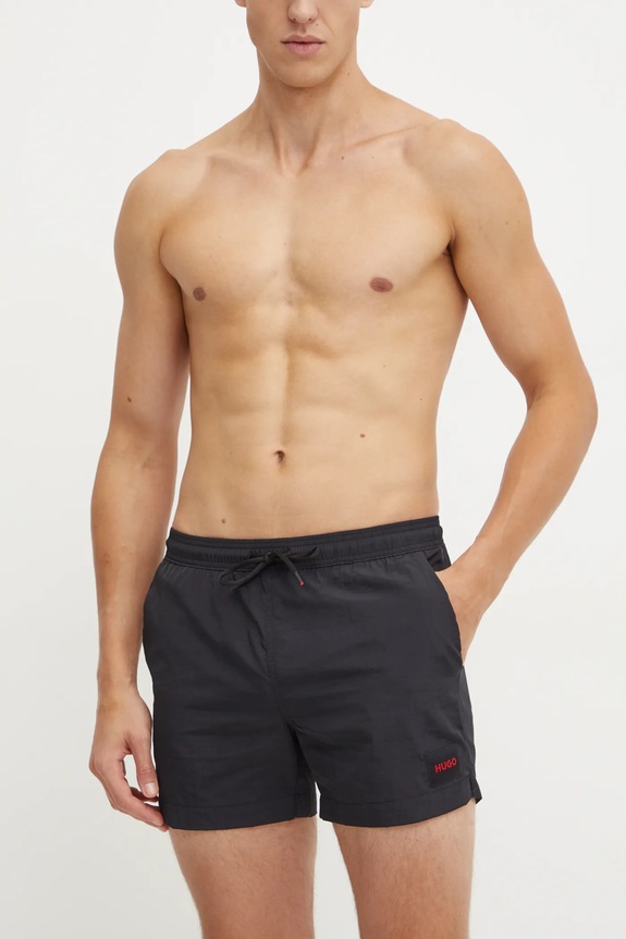 HUGO szorty kąpielowe 50469323 czarny SS25