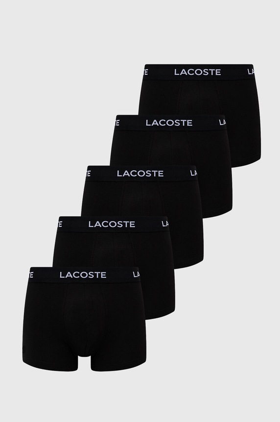 Lacoste boxeralsó (5 db) sima fekete 5H5203