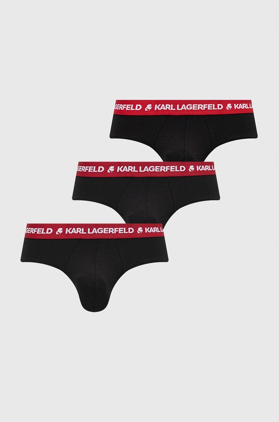 Karl Lagerfeld slipy (3-pack) 220M2121.61 dzianina czerwony 220M2121.61