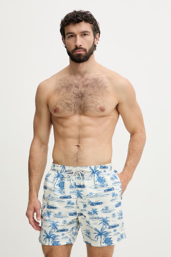 MC2 Saint Barth pantaloncini da bagno da uomo GUSTAVIA beige GUS0001