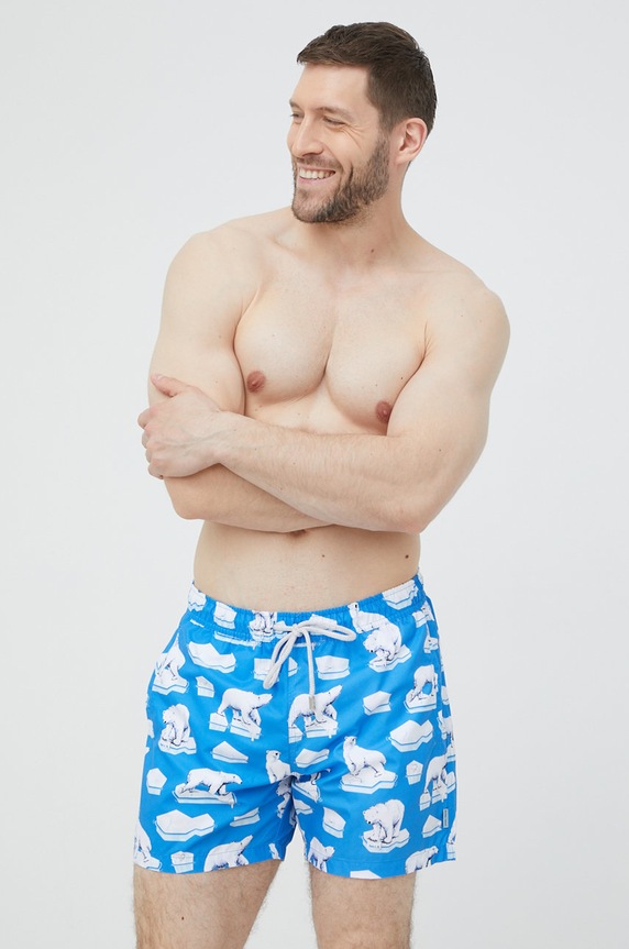 Plavkové šortky John Frank vícebarevná JFSSSW12.ICEBEAR