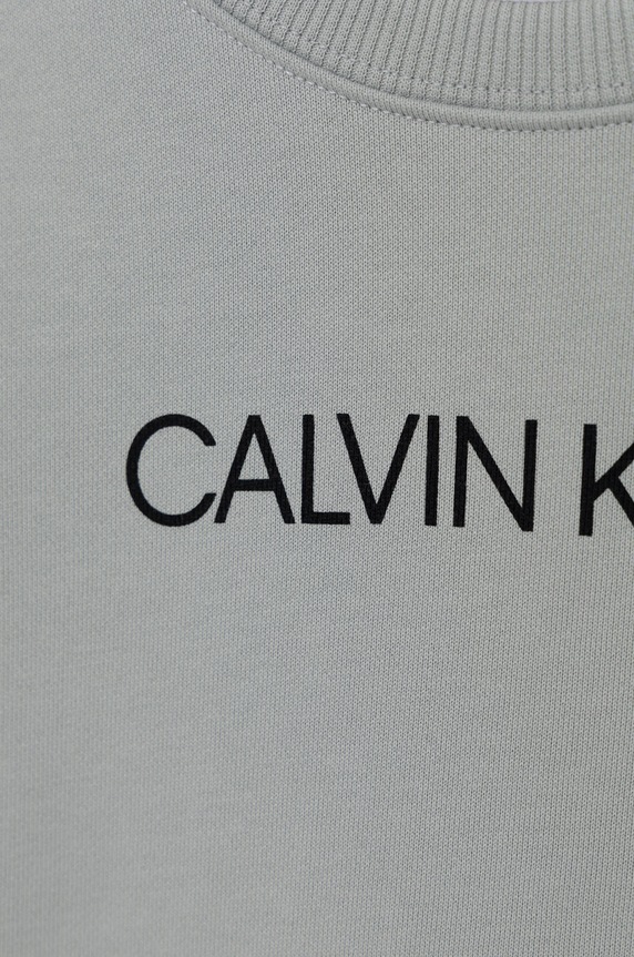 Chlapec Detská bavlnená mikina Calvin Klein Jeans IU0IU00162.PPYY sivá