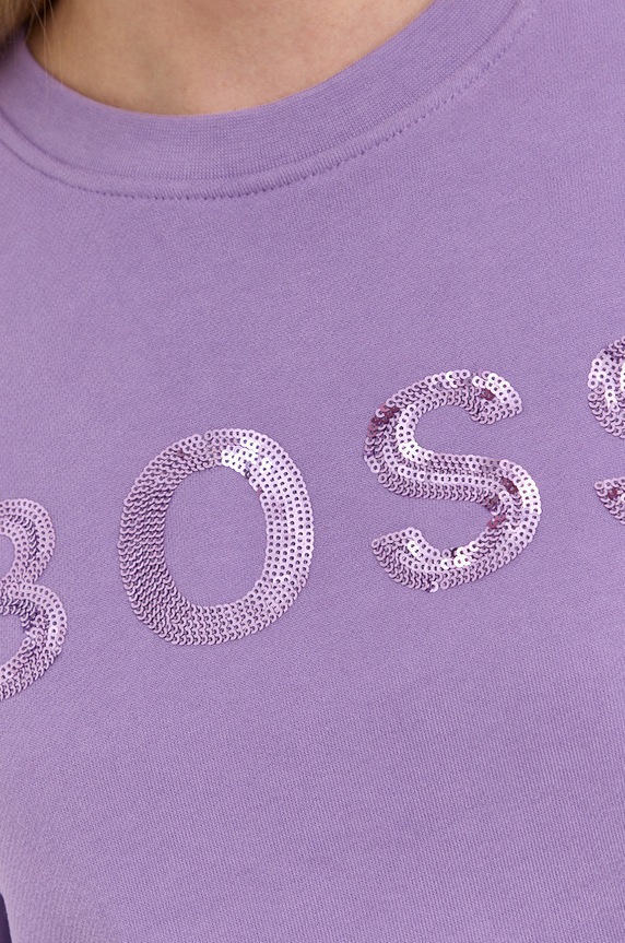 Pamučna dukserica Boss 50464511 ljubičasta