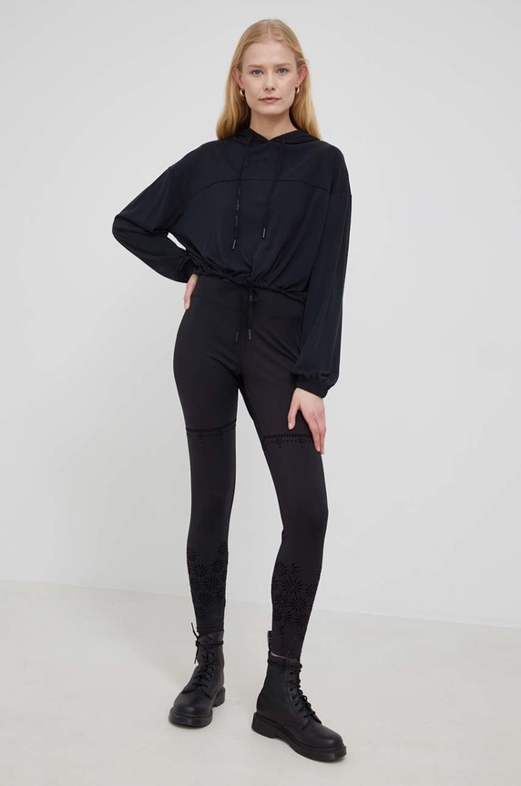 Desigual felső 22SWSK26 fekete SS22
