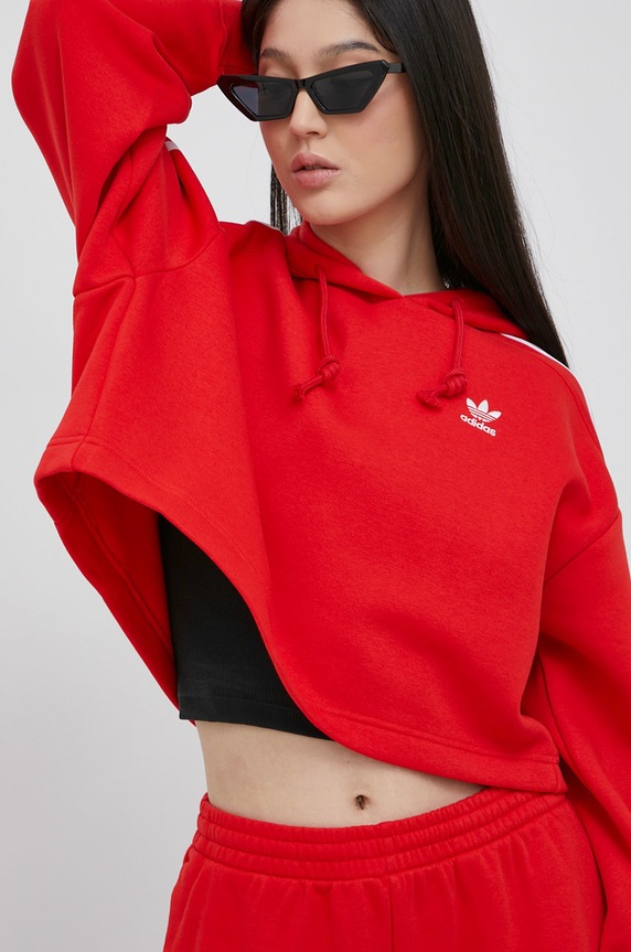 adidas Originals bluză Adicolor HC2017 rosu HC2017