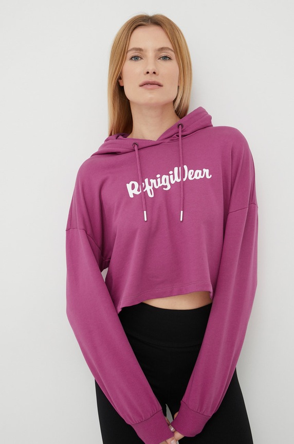 Bavlněná mikina RefrigiWear R05200.FH9122 růžová SS22