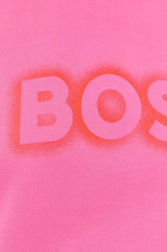 Bavlněná mikina BOSS 50468357 růžová