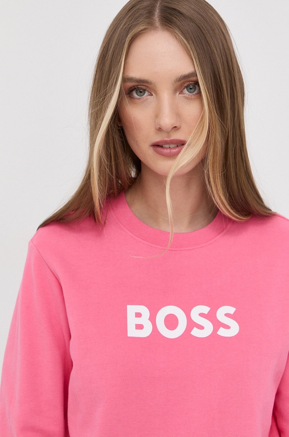 BOSS bluza bawełniana 50468357 różowy 50468357