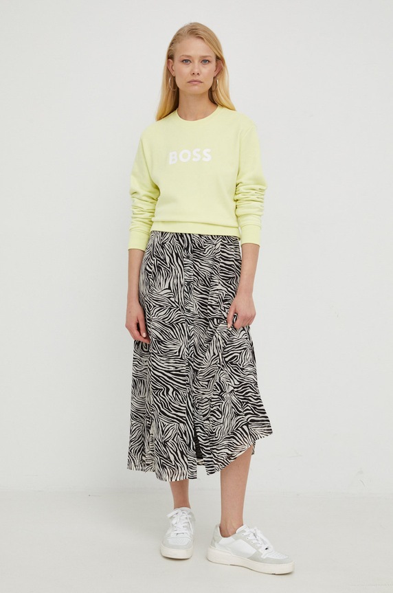 BOSS bluza bawełniana 50468357 zielony AA00