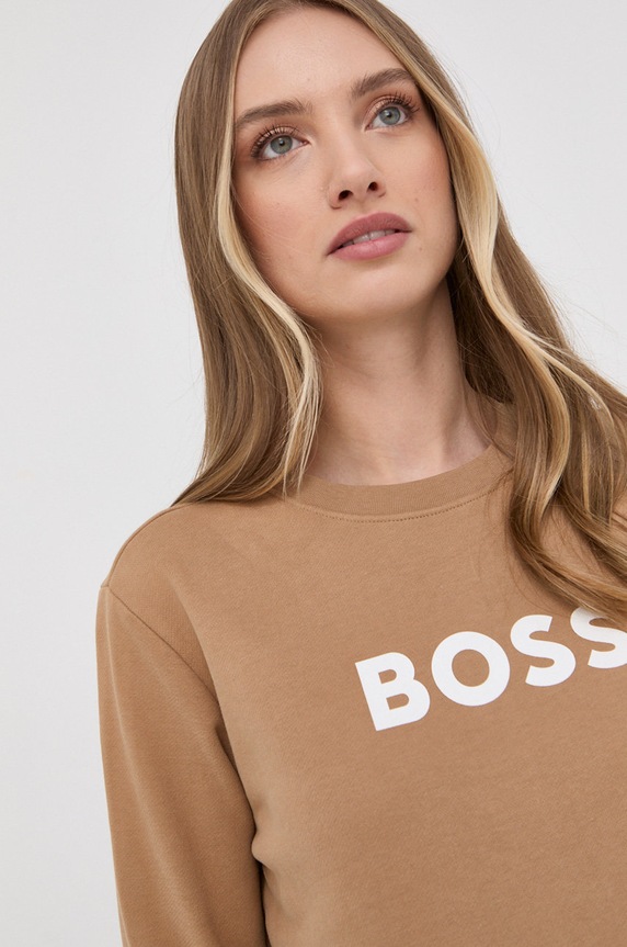 BOSS hanorac de bumbac bej 50468357