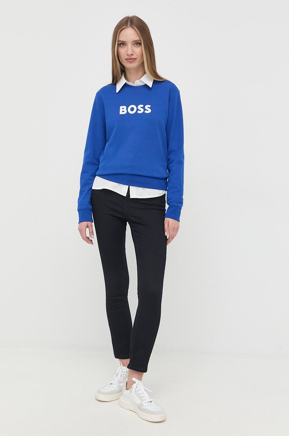 BOSS hanorac de bumbac 50468357 albastru AA00