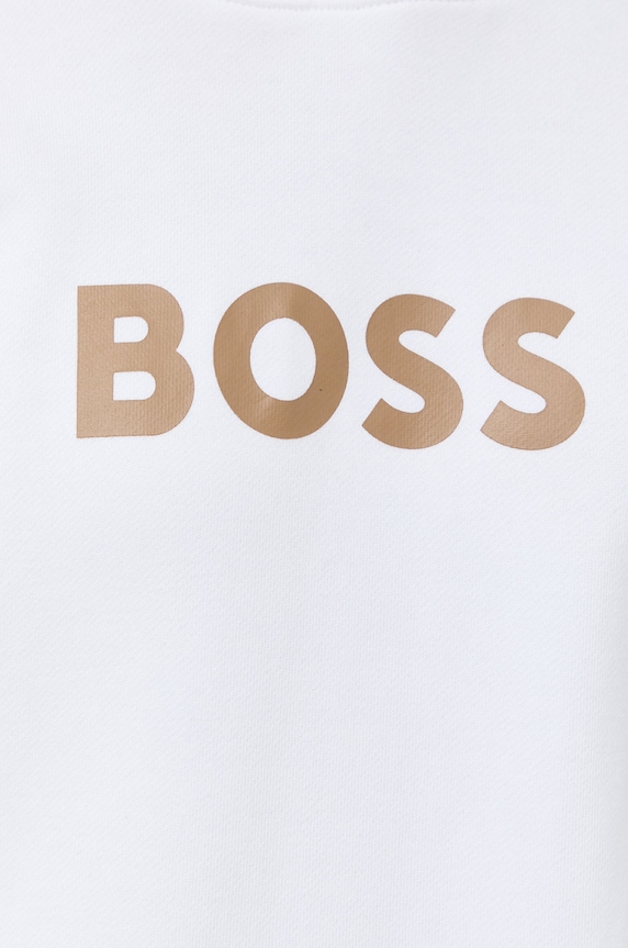 Bombažen pulover BOSS 50468367 bela