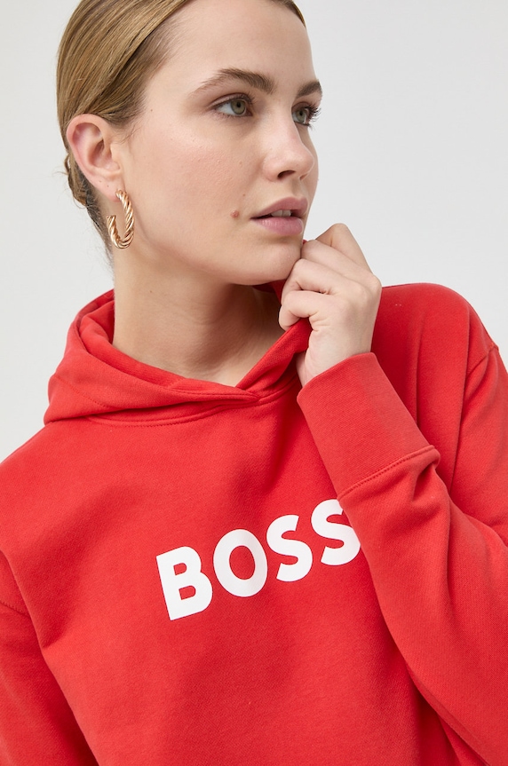 Bavlnená mikina BOSS červená 50468367