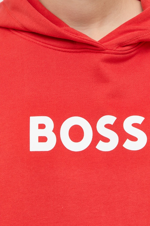 Bavlnená mikina BOSS 50468367 červená