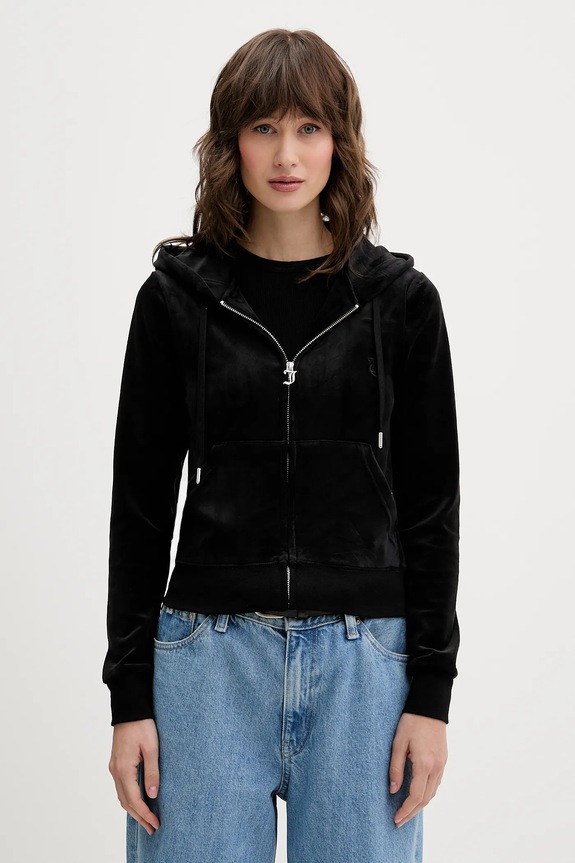 Juicy Couture bluza z kapturem czarny JCAP176.101