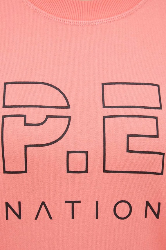 P.E Nation bluza bawełniana 22PE1F247 różowy