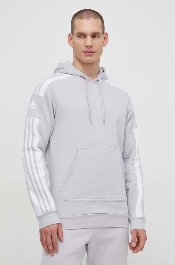 Mikina adidas Performance GT6635 s kapucňou sivá GT6635
