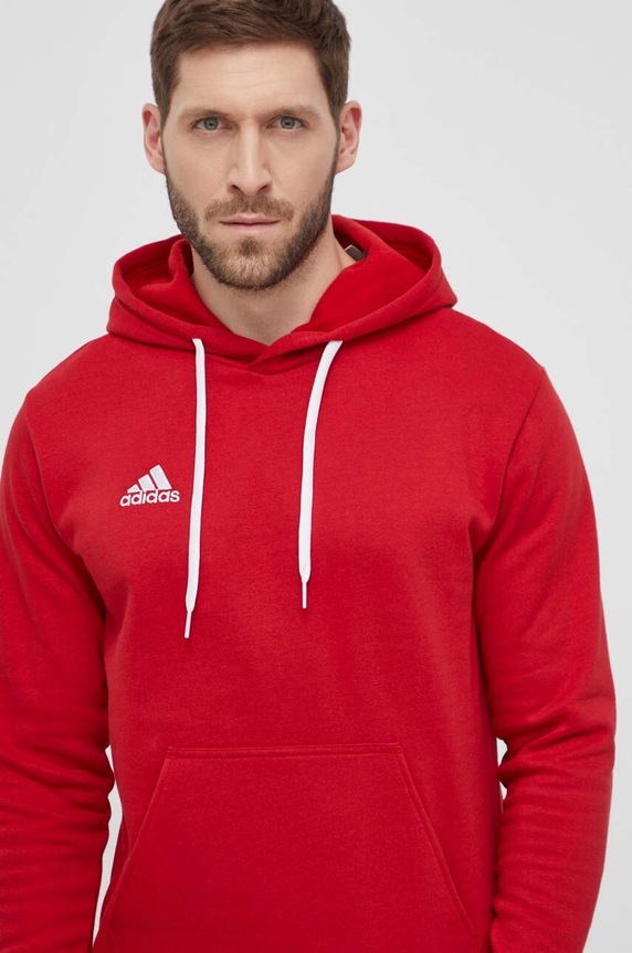 adidas Performance bluza Entrada 22 z kapturem czerwony H57514
