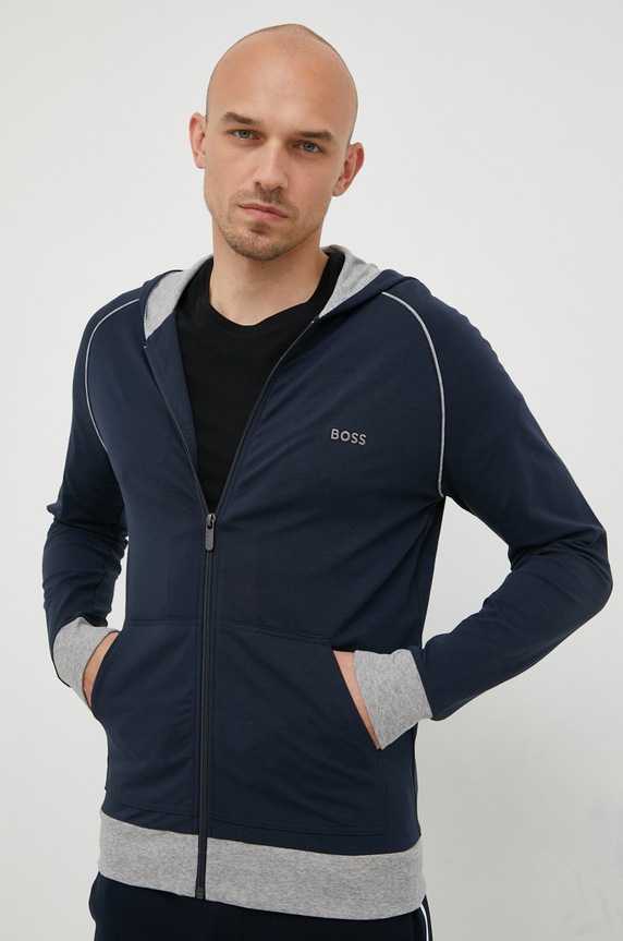BOSS bluza 50469540 z kapturem granatowy 50469540