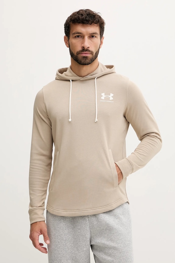 Under Armour μπλούζα με κουκούλα πράσινο 1370401