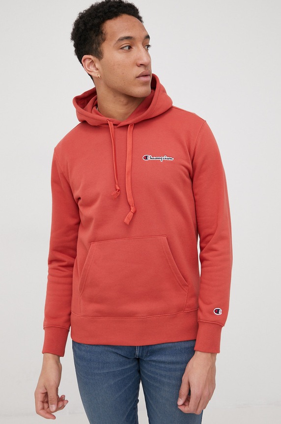Champion felpa melange rosso 217064