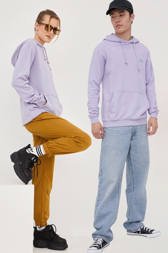 Fila bluza Bouillon z kapturem fioletowy FAU0002