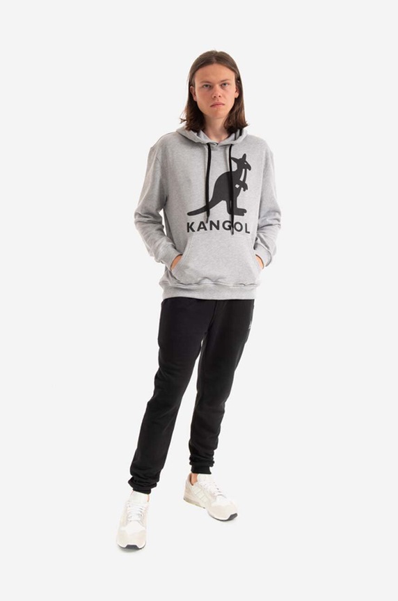 Bavlněná mikina Kangol KLEU001 šedá SS22