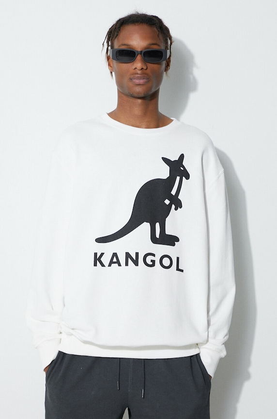 Odzież Kangol bluza bawełniana KLEU003 biały