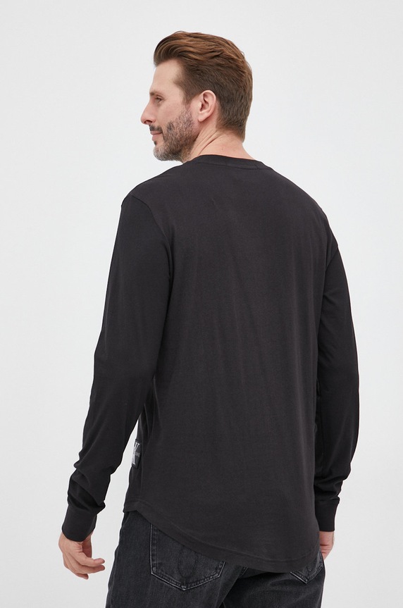 Odzież Calvin Klein Jeans longsleeve bawełniany J30J319312.PPYY czarny