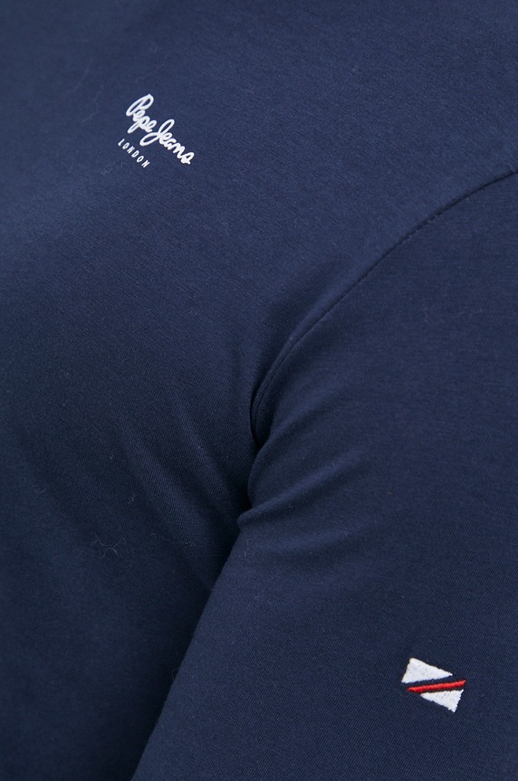 Tričko s dlouhým rukávem Pepe Jeans PM508211.595 námořnická modř
