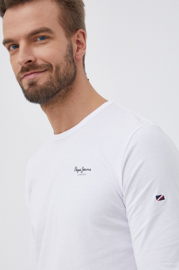 Pepe Jeans camicia a maniche lunghe ORIGINAL BASIC 2 LONG N bianco PM508211.800