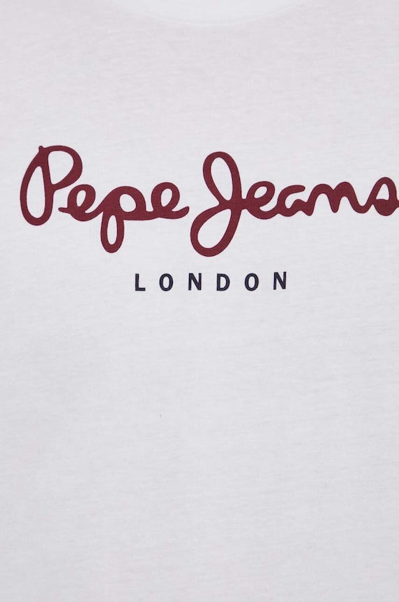 Bavlnené tričko s dlhým rukávom Pepe Jeans Eggo Long PM508209.800 biela