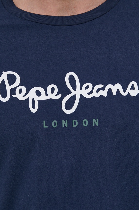 Pepe Jeans top a maniche lunghe in cotone EGGO LONG N PM508209.595 blu navy