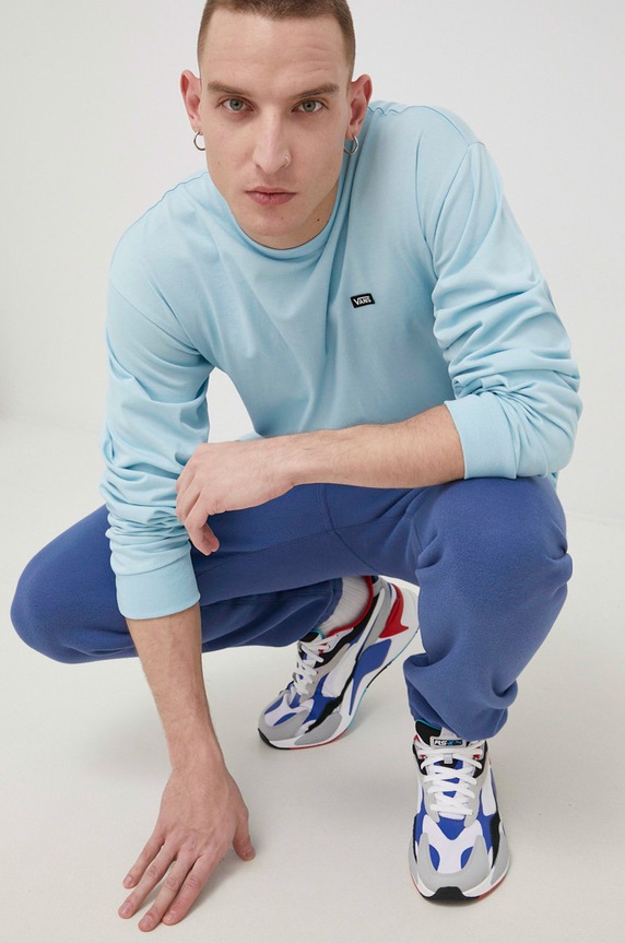 Vans pamut hosszúujjú VN0A4TURYXG1 türkiz SS22