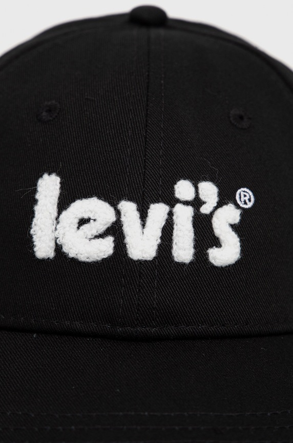 Levi's Czapka bawełniana D6642.0003 czarny SS22