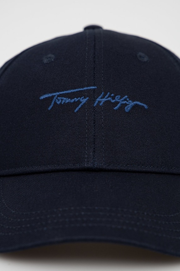 Tommy Hilfiger czapka bawełniana dziecięca AU0AU01310.PPYY granatowy SS22