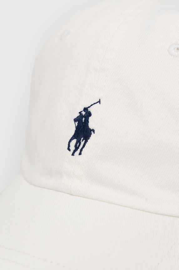 Бавовняна кепка Polo Ralph Lauren 710667709008 білий SS22