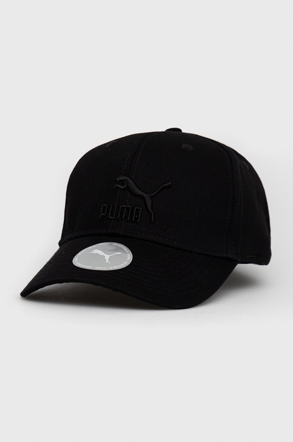 Puma czapka bawełniana 22554 aplikacja czarny 022554