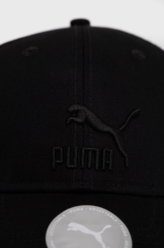 Puma czapka bawełniana 22554 022554 czarny AW24