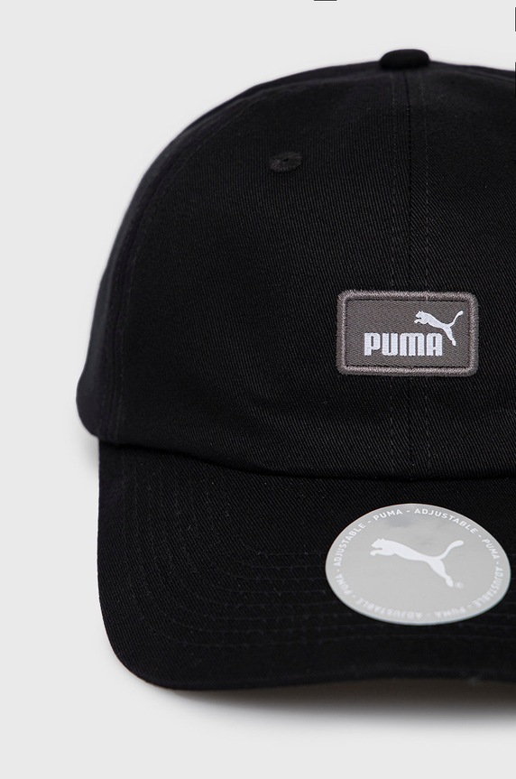 Puma czapka bawełniana 2366901 02366901 czarny AW24
