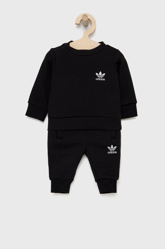 Dječja trenirka adidas Originals bez uzorka crna HE6909