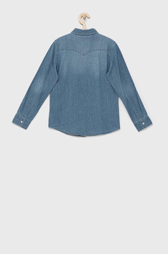 Levi's koszula bawełniana dziecięca 9E6866.B.NOS niebieski AA00