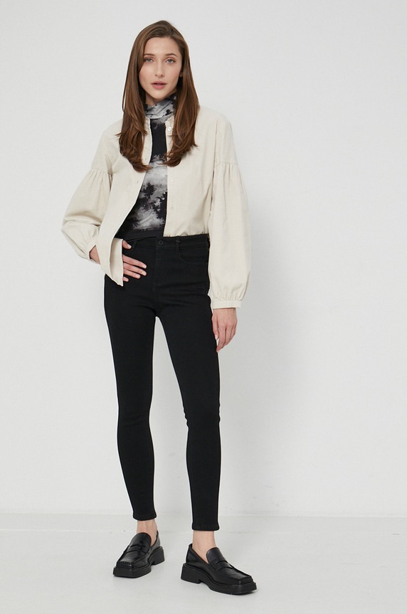 Samsoe Samsoe Koszula sztruksowa F21400109 beżowy SS22