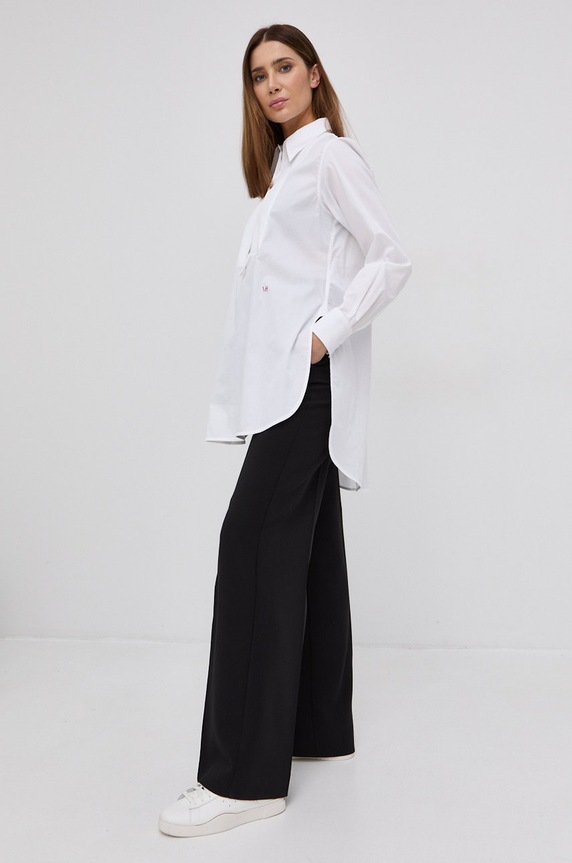Odzież Victoria Beckham Bluzka bawełniana 1122WSH003216A biały