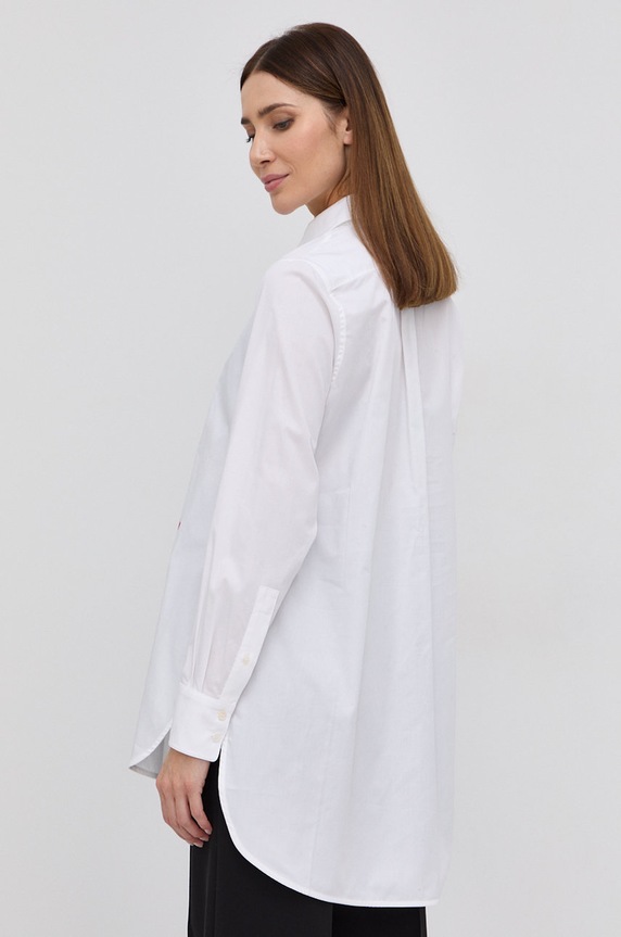 Victoria Beckham Bluzka bawełniana biały 1122WSH003216A
