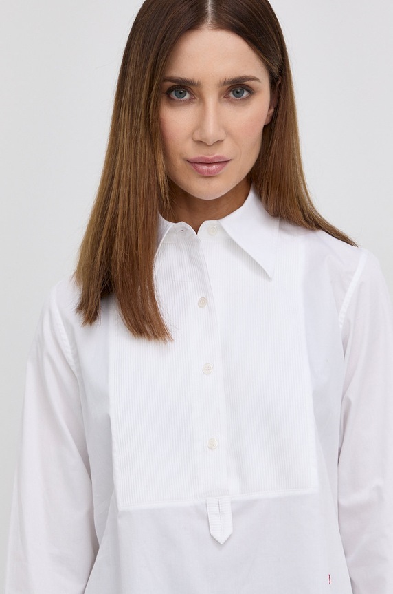Victoria Beckham Bluzka bawełniana 1122WSH003216A biały