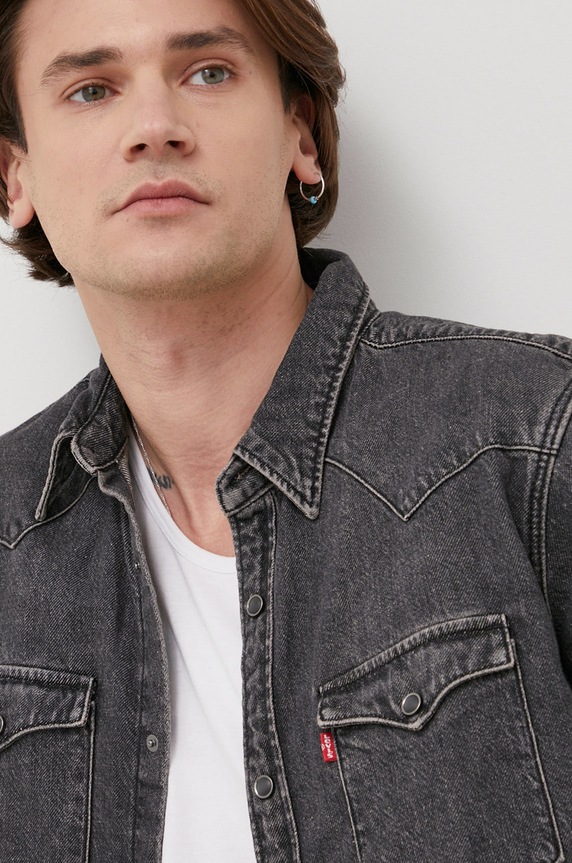 Levi's camasa jeans gri 85744.0038