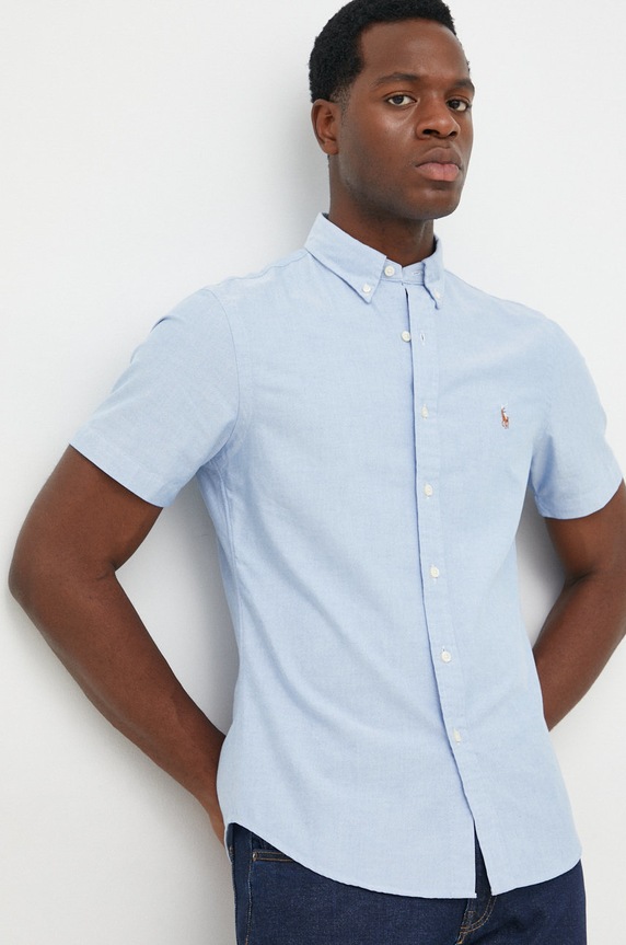 Polo Ralph Lauren koszula bawełniana 710787736001 niebieski