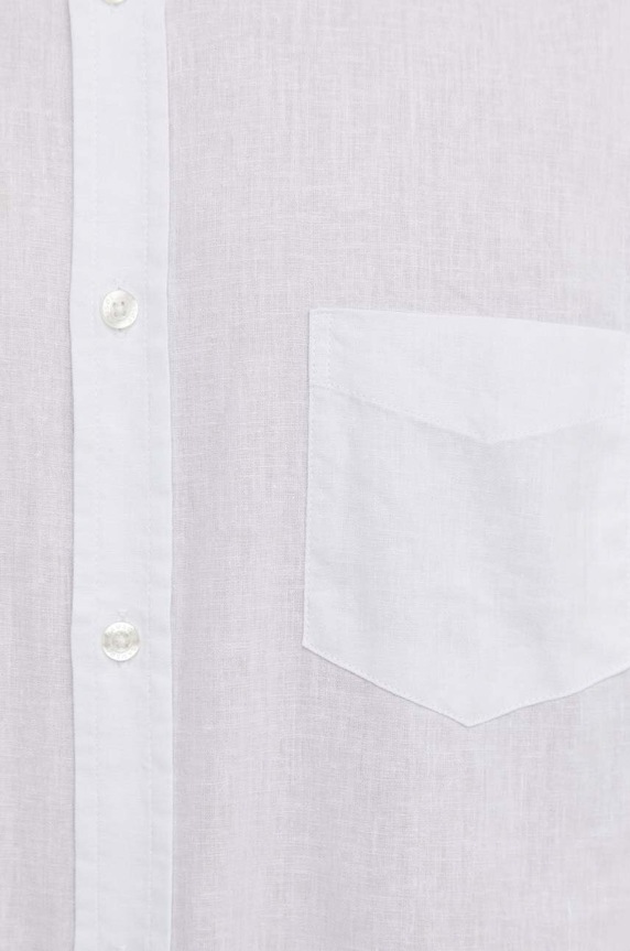 Lanena košulja Samsoe Samsoe M20200043 bijela